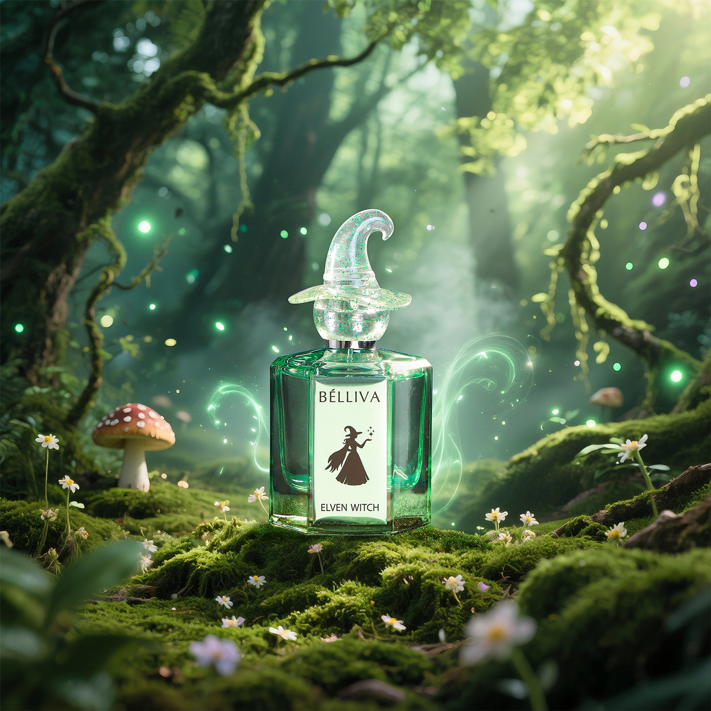 BELLIVA Elven Witch Eau De Parfum for Women 50ml, Notes of Pear, Bitter Orange, Jasmine, Orange Blossom, Damask Rose, Virginian Cedar and Amber, Delicate Female Perfume, Fragrance For Women