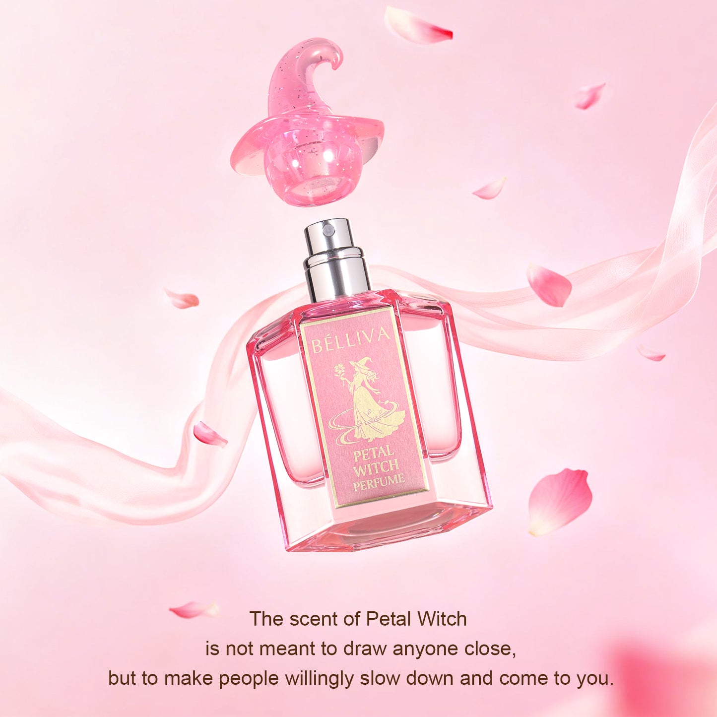BELLIVA PetalWitch 50ml Women’s Perfume | Fruity Floral | Bright Fruit x Airy Florals x Clean Woody Dry-Down | Long-Lasting | Romantic Witchy Scent | Magical Vibe | Perfect for Everyday Wear, Work, Dates, Gifts & All Seasons