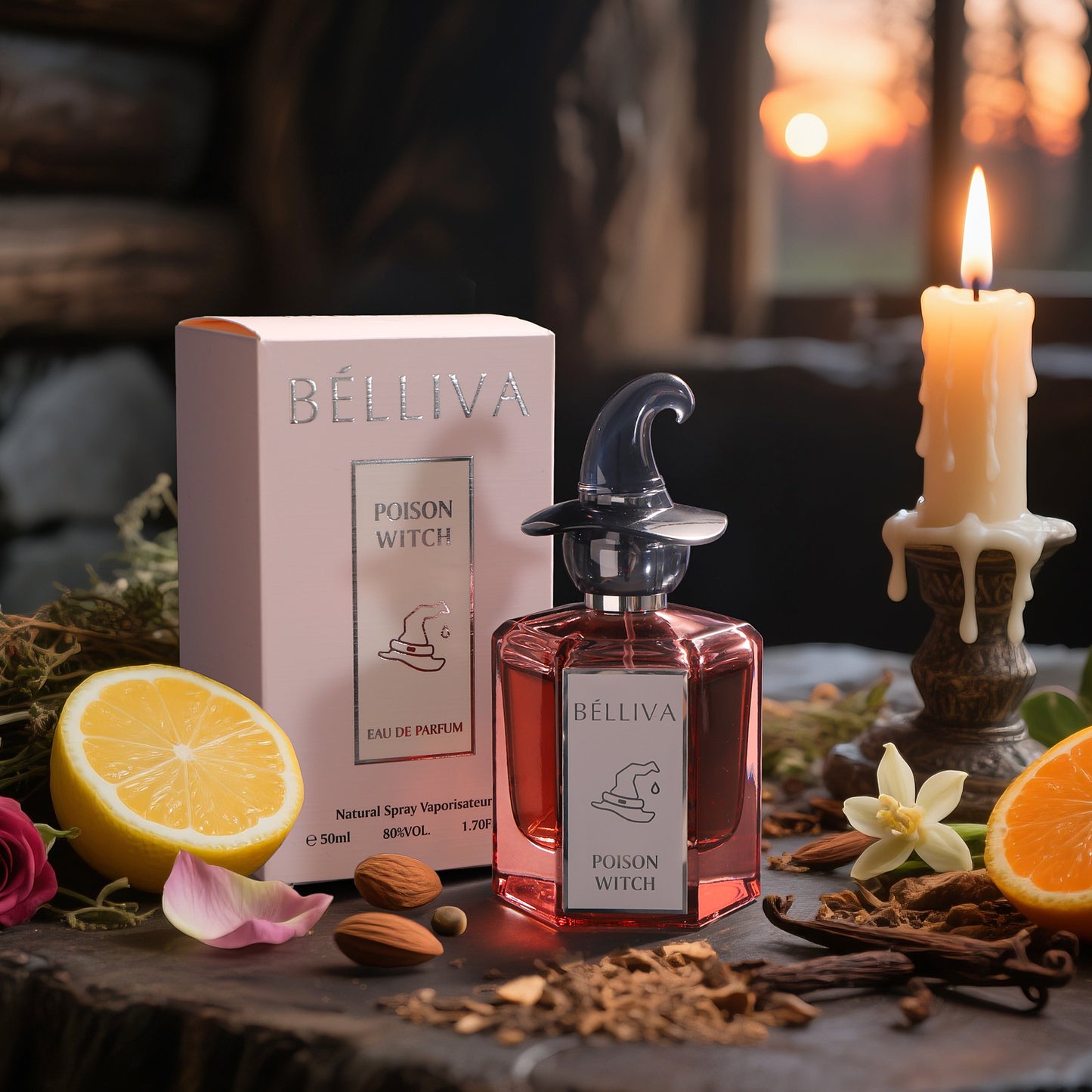 BELLIVA Poison Witch Women Perfume 50ml – Long Lasting Vanilla Rose Fragrance for Women, Cruelty-Free Eau de Parfum with Orange Blossom |Buy 2 = 20% OFF · Buy 4 = 25% OFF