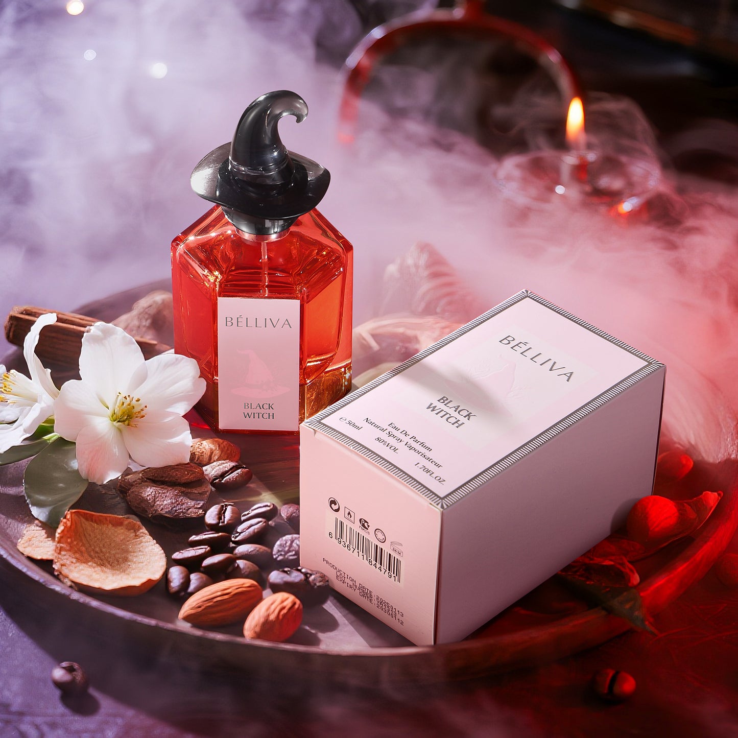 BELLIVA Black Witch Women Perfume 50ml – Long Lasting Vanilla Floral Fragrance for Women, Orange Blossom Jasmine Notes | Perfume Shop Price Buy 2 = 20% OFF · Buy 4 = 25% OFF