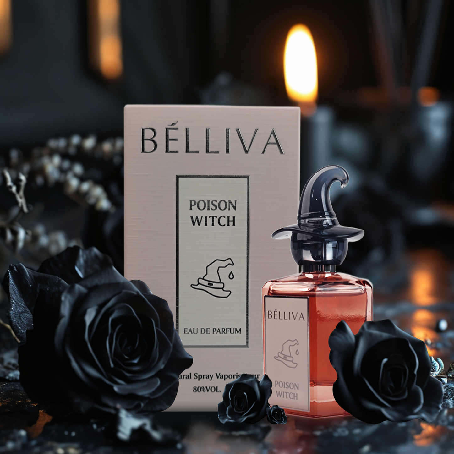 BELLIVA Poison Witch EDP Spray 50ml,Cruelty-Free, Long Lasting Eau De Parfum for Women,Long Lasting Fragrance with Rose | Orange Blossom | Vanilla Notes